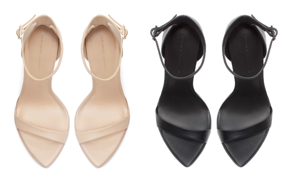 zara barely there heels
